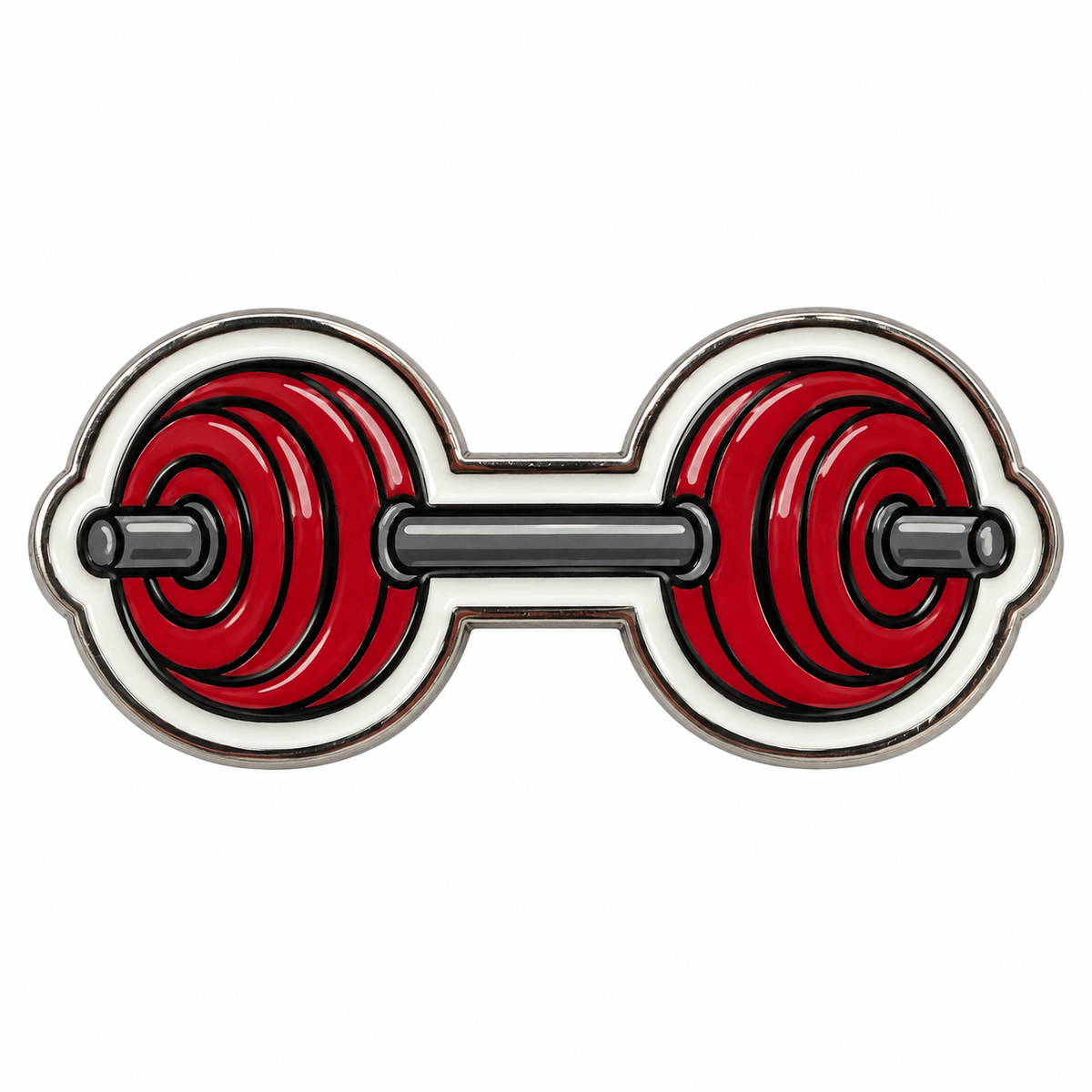Red Dumbbell — Metal Phone Sticker