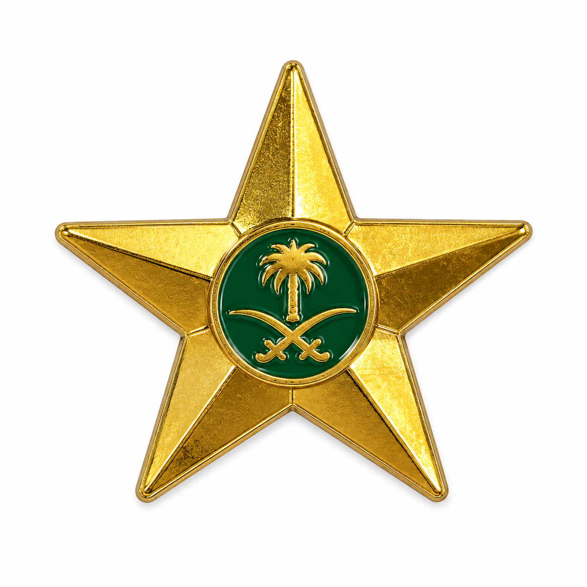 Saudi Gold Star — Metal Phone Sticker