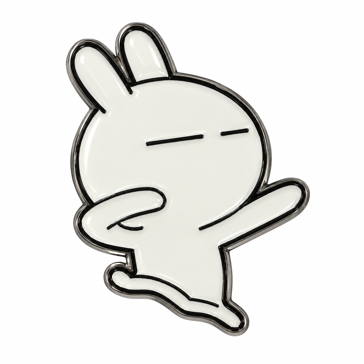 White Rabbit Dab — Metal Phone Sticker