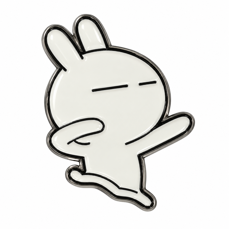 White Rabbit Dab — Metal Phone Sticker