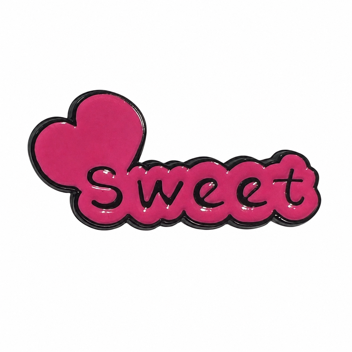 Sweet Pink Heart - Metal Sticker